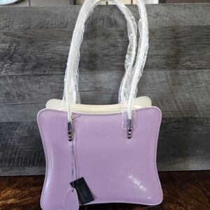 NWT Beijo Lavender Patent Leather Tote Shoulder Bag